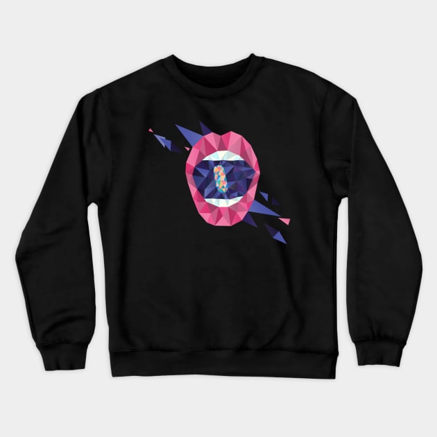 Pills in my Mouth - Triangled Lips Crewneck Sweatshirt by XOOXOO